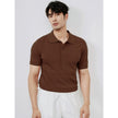 Men’s Ice Silk Knit Polo Shirt – Solid Color Short Sleeve Luxury Summer Top