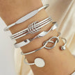 Bracelet Set Creative Simple Temperament Lady Twisted Hip Hop Style Bracelet