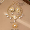 Flower Pearl Tassel Necklace Ear Stud Ring
