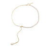 Fashionable Freshwater Pearl Adjustable Pull Necklace