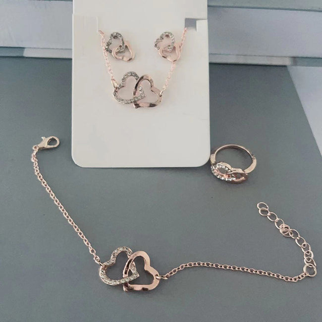 Fashion Butterfly Pendants Necklace Earrings Ring Bracelet Sets