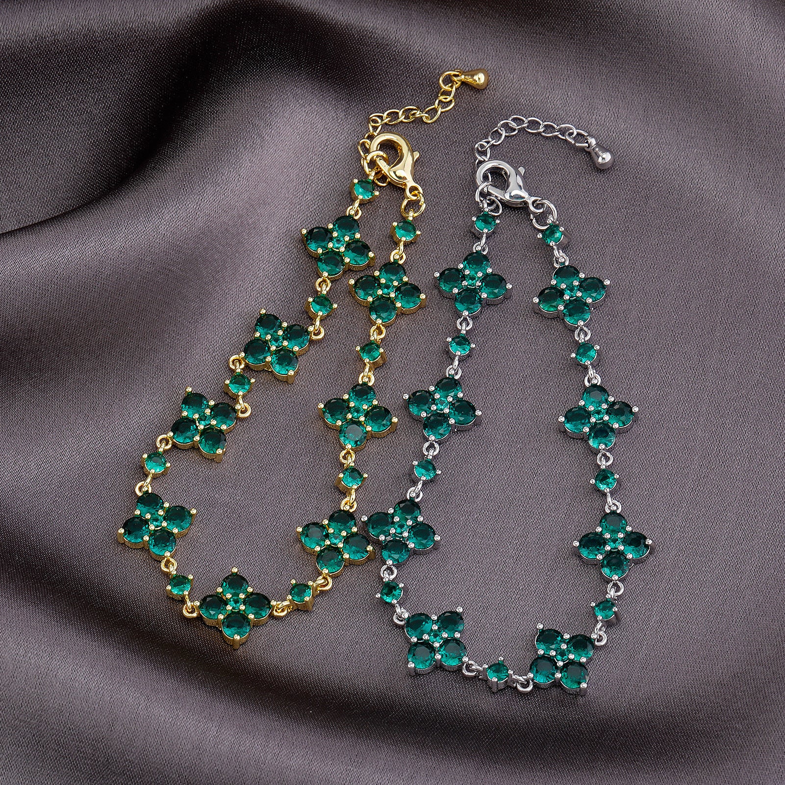 Flower Rhinestone Bracelet Light Luxury Sparking Zirconium High-grade Niche Bracelet Hand Jewelry