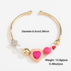 Heart Peach Pearl Combination Bracelet Suit