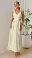 Women’s Floral Chiffon Backless Cross-Strap Dress