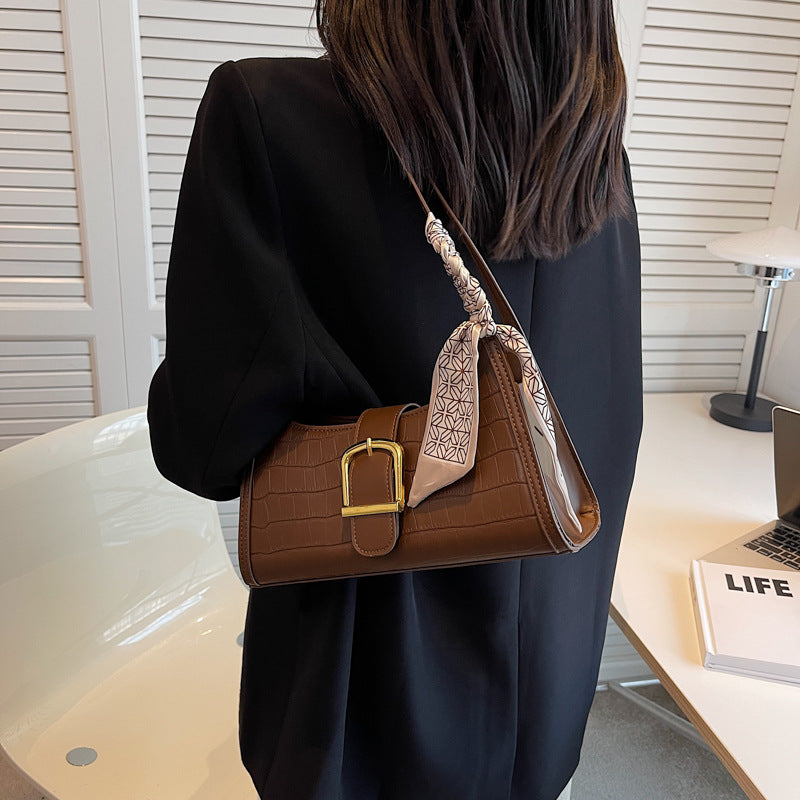 Women’s One-Shoulder Baguette Bag – Spring Versatile Fashion, Special-Interest Design, High-Quality Underarm Purse