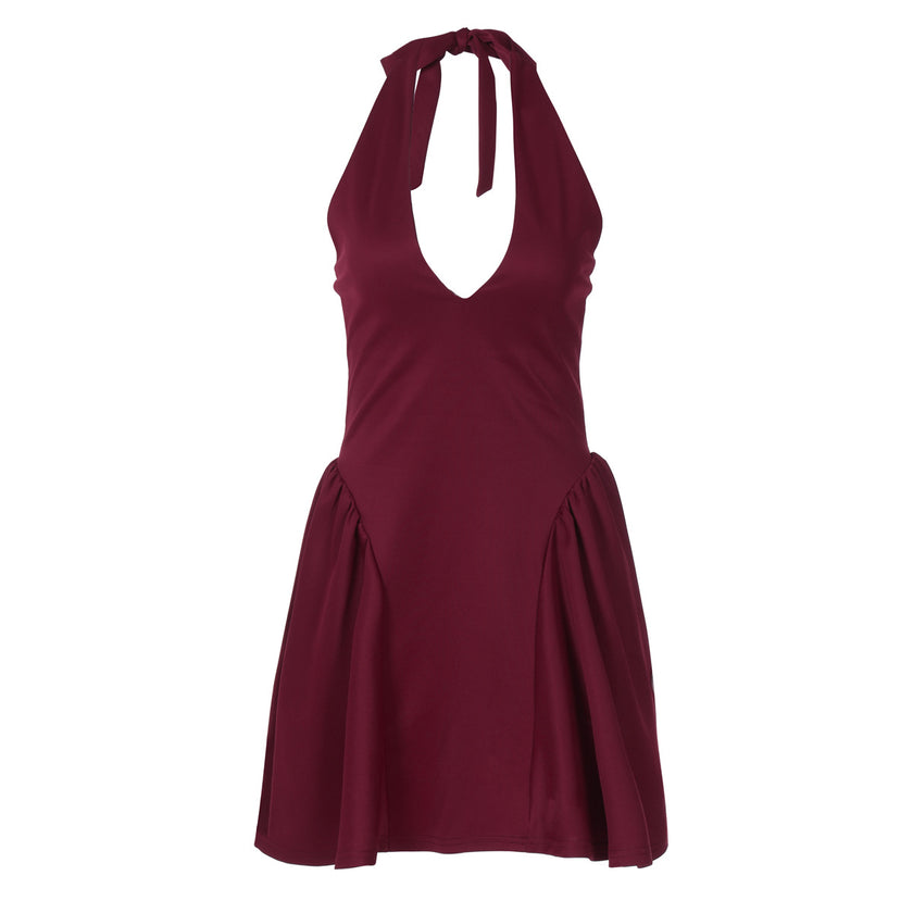 Halter Dress  Fashion Slim Short Dress