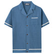 Men’s Summer Hollow-Out Knit T-Shirt – Breathable Casual Short Sleeve Top