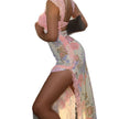 Women’s French Style Lace Patchwork Bodycon Dress – Sexy Printed Slim Fit Party Club Dress