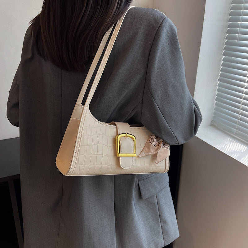 Women’s One-Shoulder Baguette Bag – Spring Versatile Fashion, Special-Interest Design, High-Quality Underarm Purse