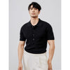 Men’s Ice Silk Knit Polo Shirt – Solid Color Short Sleeve Luxury Summer Top