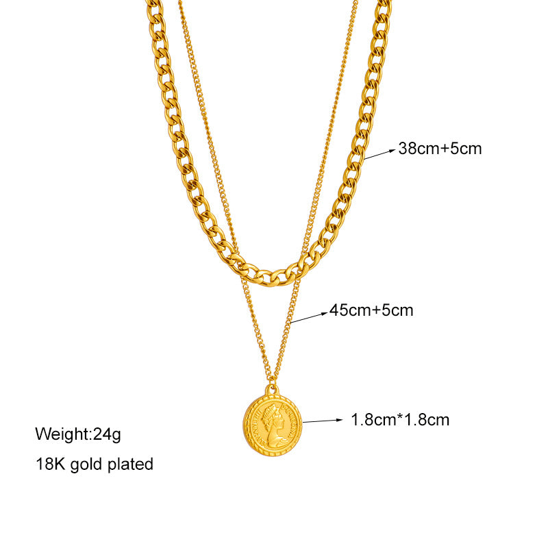 Coin Pendant Necklace For Women