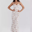 Women's Casual White Strapless Strapless Suspender Dress