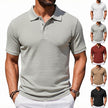 Men’s Plaid Polo Shirt – Breathable Casual Collared Short Sleeve T-Shirt