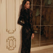 Women’s Elegant Sheer Long Dress with Slit – Sexy See-Through Maxi Evening Party Dress