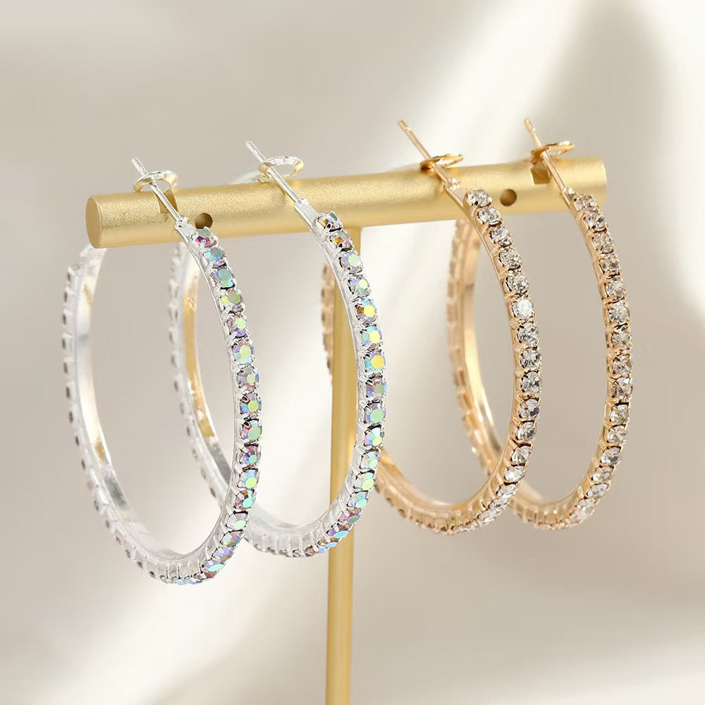 European And American Fashion Shiny C-shaped Earrings