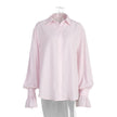 Solid Button Front Drop Shoulder Loose Shirt
