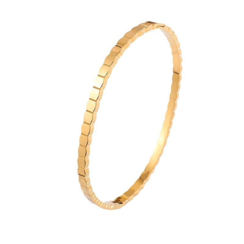 Ins Irregular Honeycomb-shaped Bracelet Fashion Minimalist Titanium Steel Bracelet Women's Jewelry