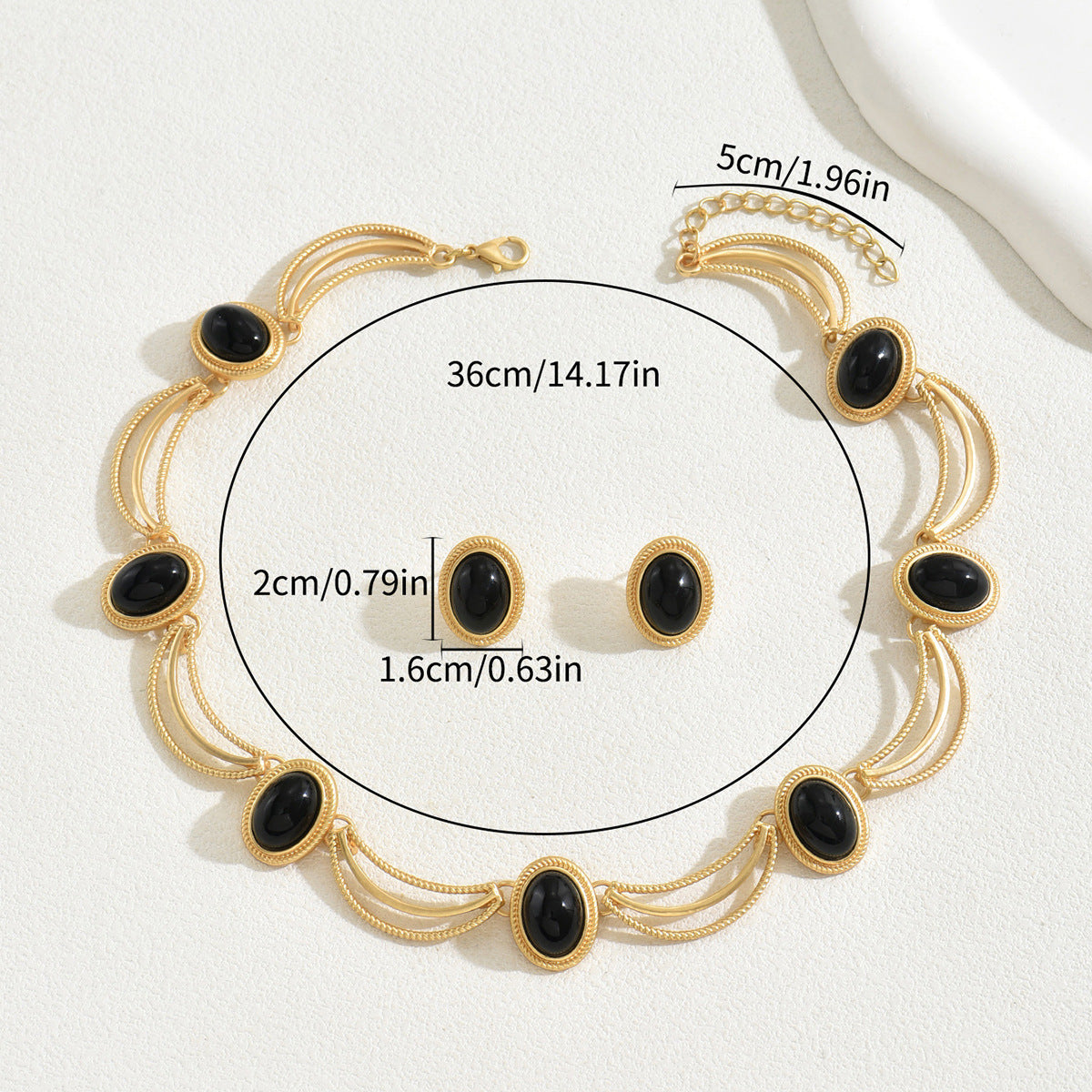 Gong Tingfeng Women's Earrings And Necklace Set