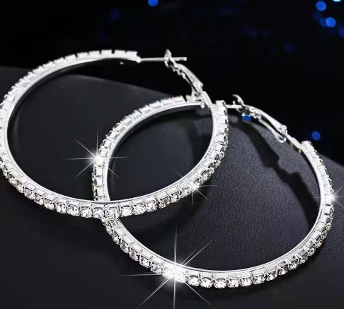 European And American Fashion Shiny C-shaped Earrings