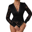 Women's Lace Up Long Sleeve Bodysuit