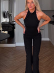 Black Halter Sleeveless Jumpsuit