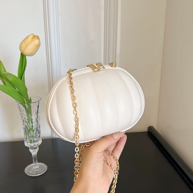 Hand-carrying Crossbody Chain Small Round Bag