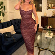 New Womens Fashion Lace Camisole Dress Elegant Sexy Low-cut Figure-hugging And Hip-hugging