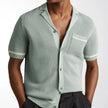 Men’s Summer Hollow-Out Knit T-Shirt – Breathable Casual Short Sleeve Top