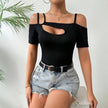 Womens Minimalist Sexy Off-shoulder Camisole Top