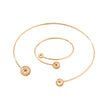 Ball Dislocation Thin Open-end Bangle Bracelet Armband Suit