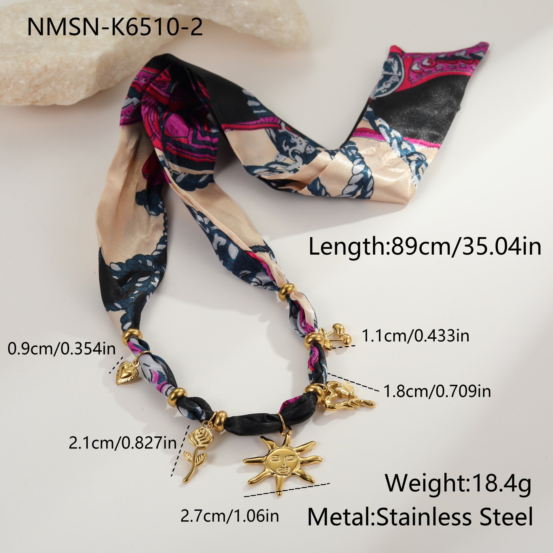 Scarf Series Sun Pendant Necklace High Sense