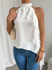 Women’s Boho Style Halter Neck Backless Sleeveless Tank Top