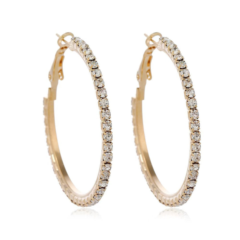 European And American Fashion Shiny C-shaped Earrings