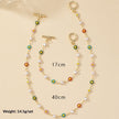 Colorful Daisy Bracelet and Necklace Set for Women, Floral Jewelry Set, Cute Everyday Commuter Accessories
