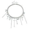 Cross Tassel Pearl Collarbone Chain