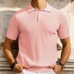 Men’s Casual Solid Color Short Sleeve Shirt – Loose Fit Lapel Summer Button-Up Top