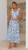 Women’s Floral Chiffon Backless Cross-Strap Dress