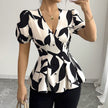 Summer Fashion Women's Printed Loose Casual Button Shirt