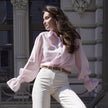 Solid Button Front Drop Shoulder Loose Shirt