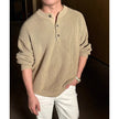 Mens Chunky Solid-Color Sweater For FallWinter