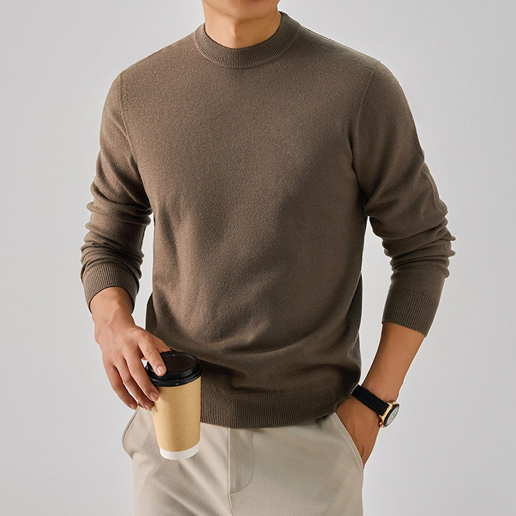 Mens Multi-Color Thickened Knit Sweater