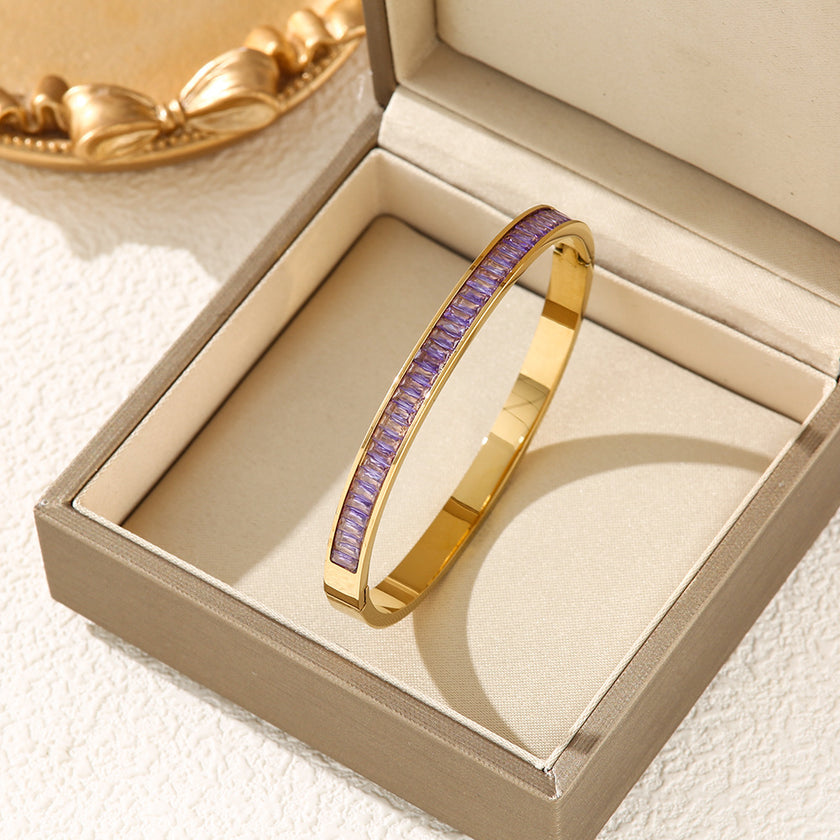 Luxury Style Diamond Titanium Steel Bracelet