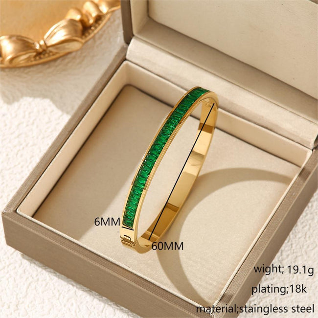 Luxury Style Diamond Titanium Steel Bracelet