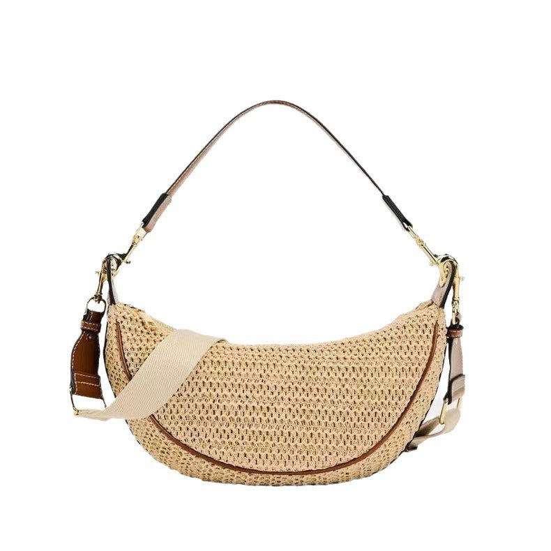 Shoulder Bag Casual Crossbody Bag Woven Bag Underarm Dumpling Bag