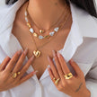 Irregular Metal Heart Pendant Necklace for Women