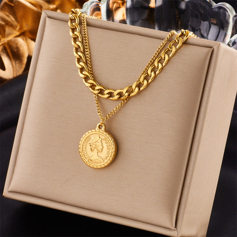 Coin Pendant Necklace For Women