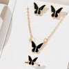 Fashion Butterfly Pendants Necklace Earrings Ring Bracelet Sets