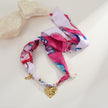 Colorful Silk Scarf Series Love Pendant Necklace