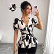 Summer Fashion Women's Printed Loose Casual Button Shirt