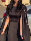 Round Neck Belted Maxi Dress